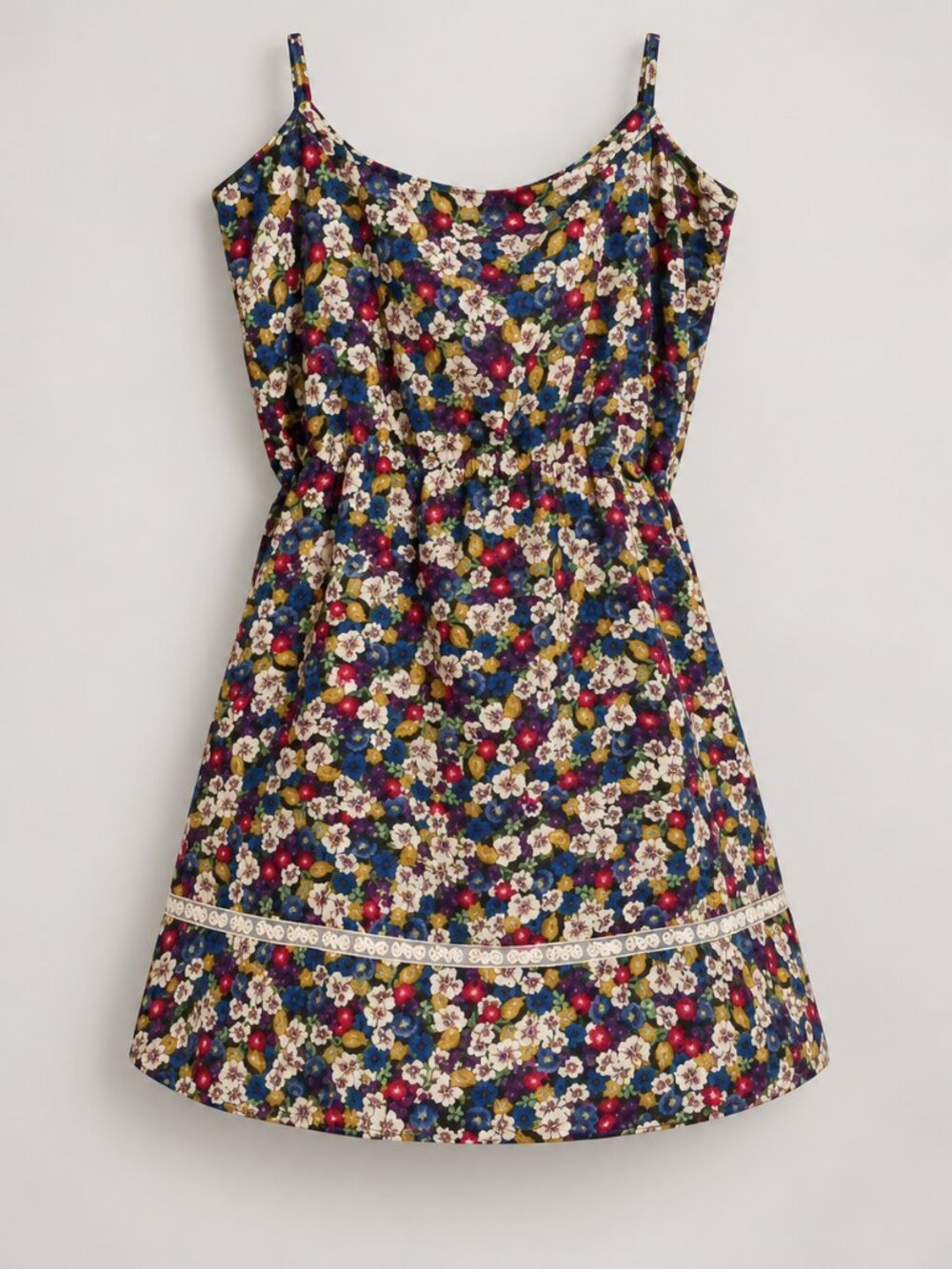 VASIA Multicolor Floral Spaghetti Strap Mini Dress M